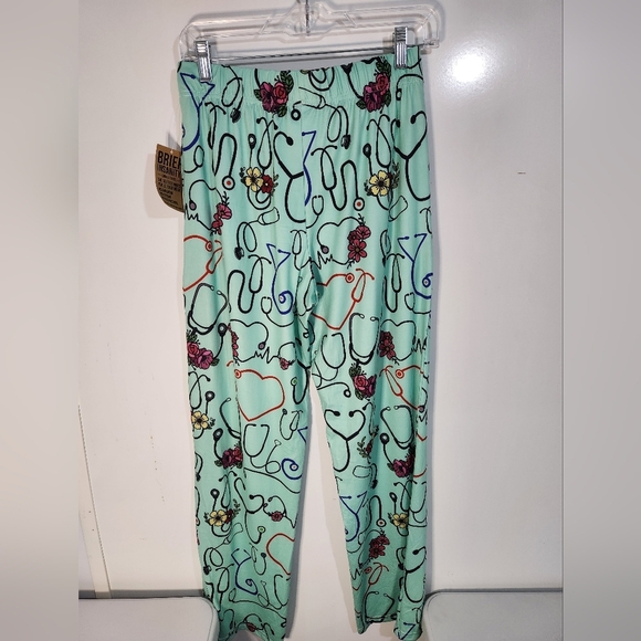 Mint Green Nursing Themed Lounge Pants, Size Med, NWT - Picture 6 of 9